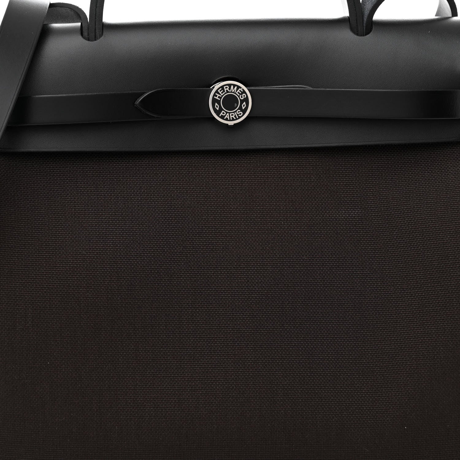 Hermes Military Toile Vache Hunter Herbag Zip Retourne 31 PM Ebene Black 8 of 11
