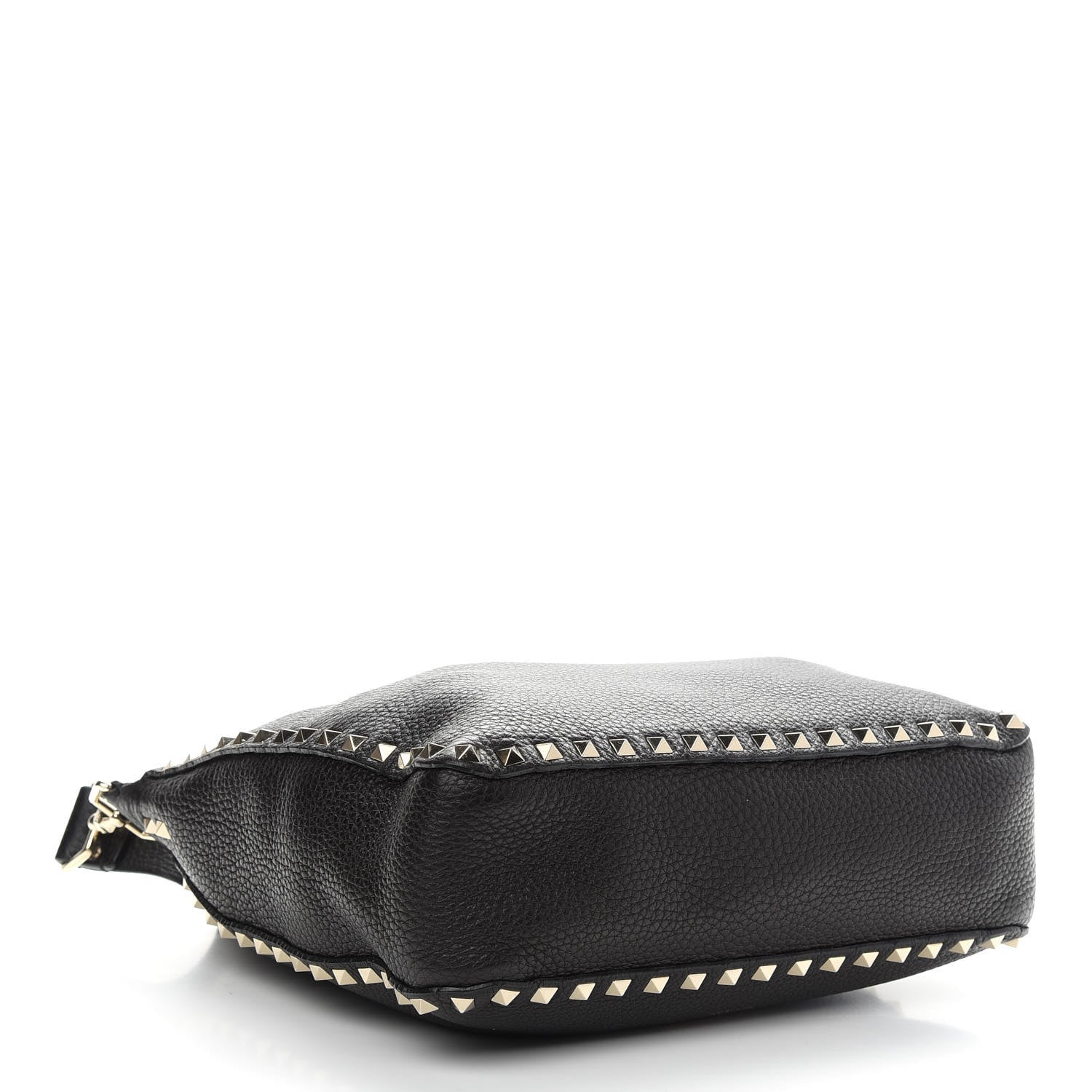 Valentino Garavani Pebbled Calfskin Small Rockstud Flip-Lock Messenger Bag Black 4 of 8