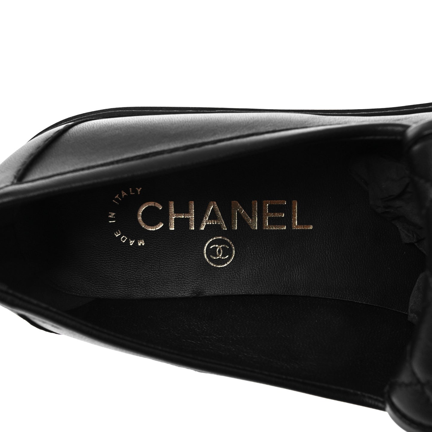 Lambskin Quilted CC Turnlock Loafers 39 Black