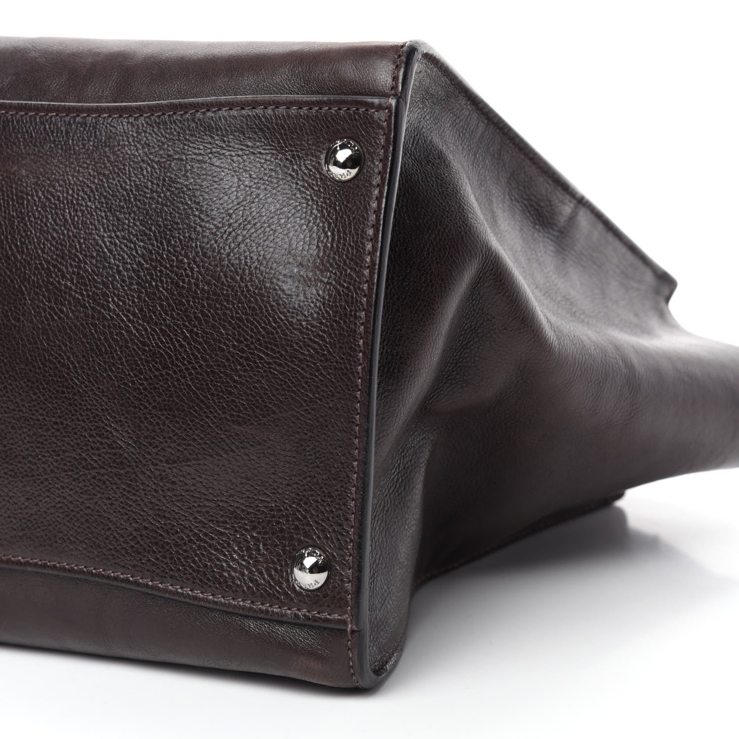 Prada Glace Calfskin Twin Pocket Tote Moro 7 of 16