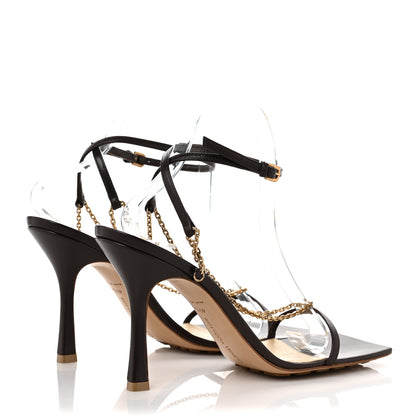 Bottega Veneta Lambskin Stretch Chain Strap 90mm Sandals 40.5 Ebony 4 of 7
