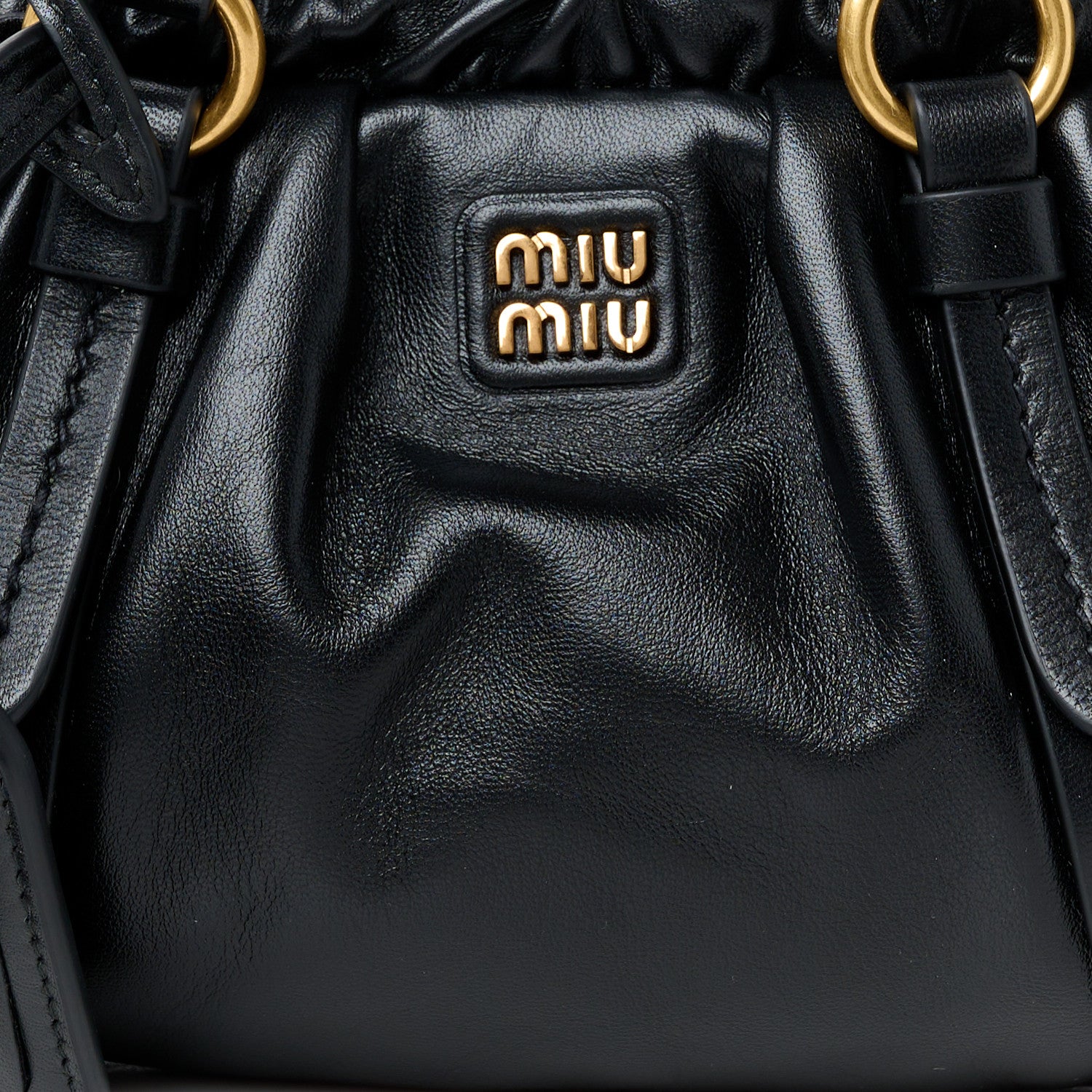 Miu Miu Nappa Mini Joie Shoulder Bag Black 7 of 9