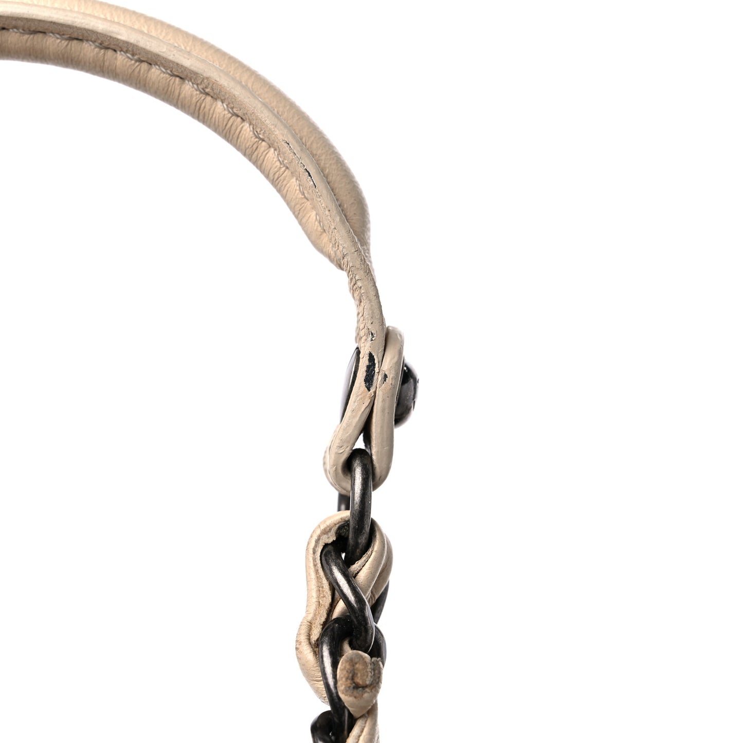 Calfskin Suede Quilted Patchwork Drawstring Bag Beige