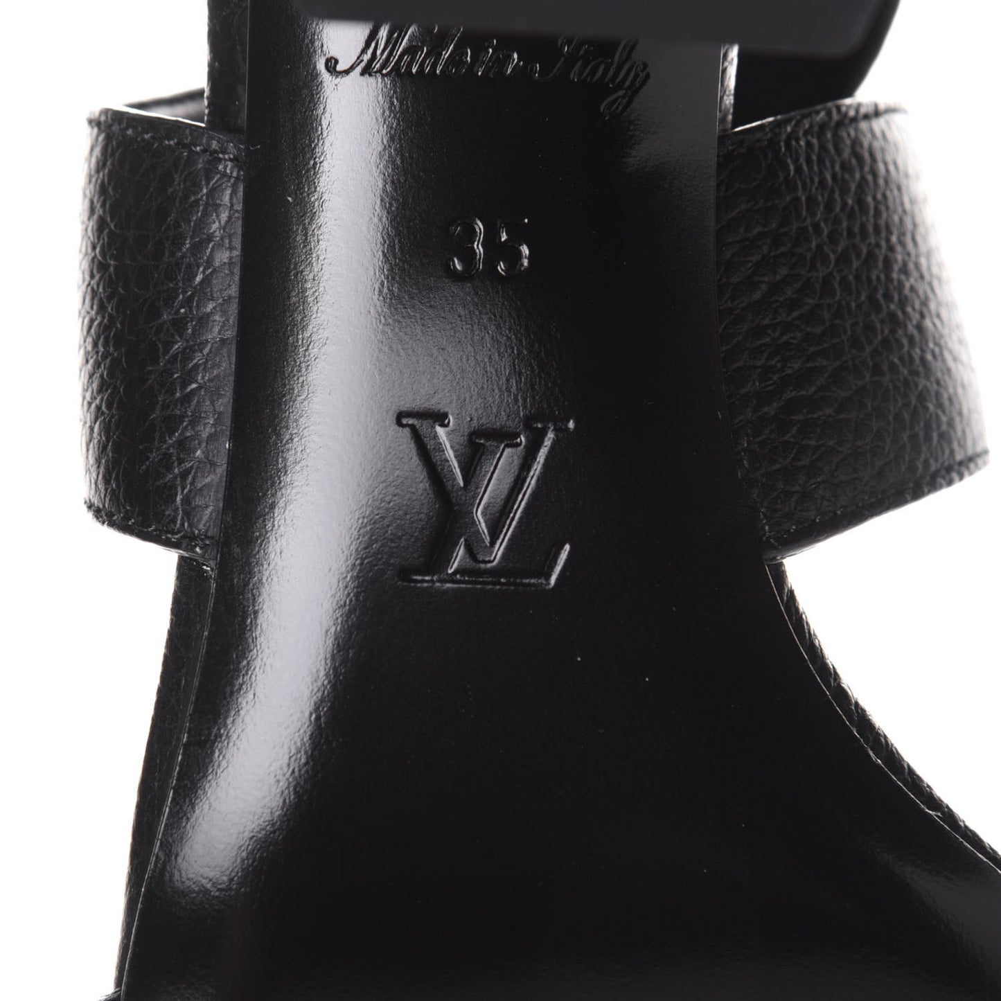 Calfskin Horizon Sandals 35 Black