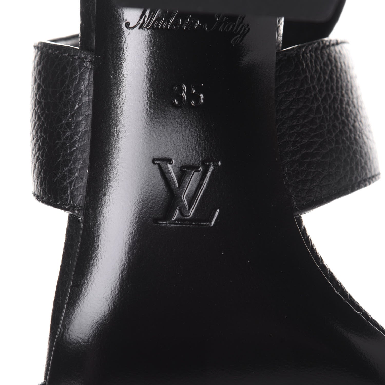 Louis Vuitton Calfskin Horizon Sandals 35 Black 8 of 11