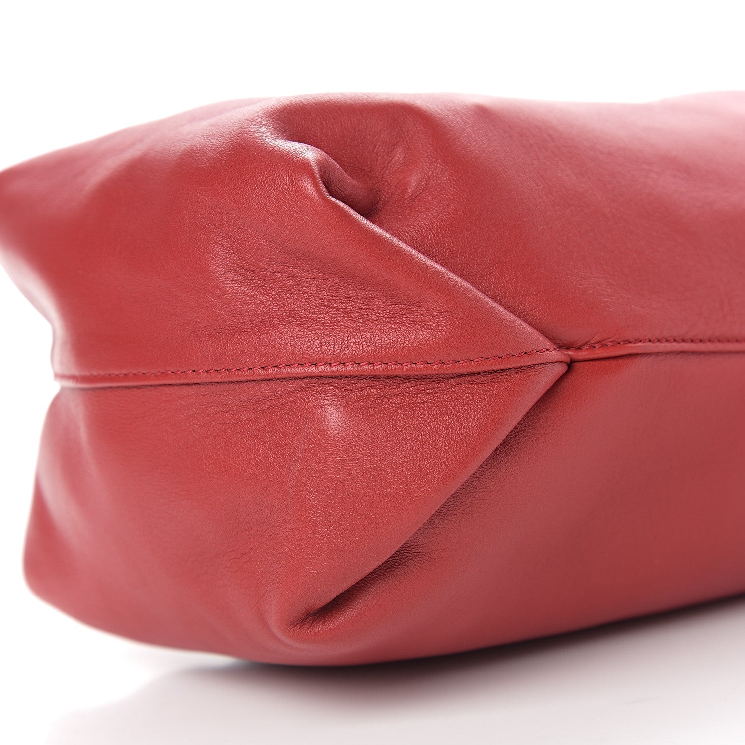 Saint Laurent Lambskin Small Teddy Bucket Bag Red 7 of 7