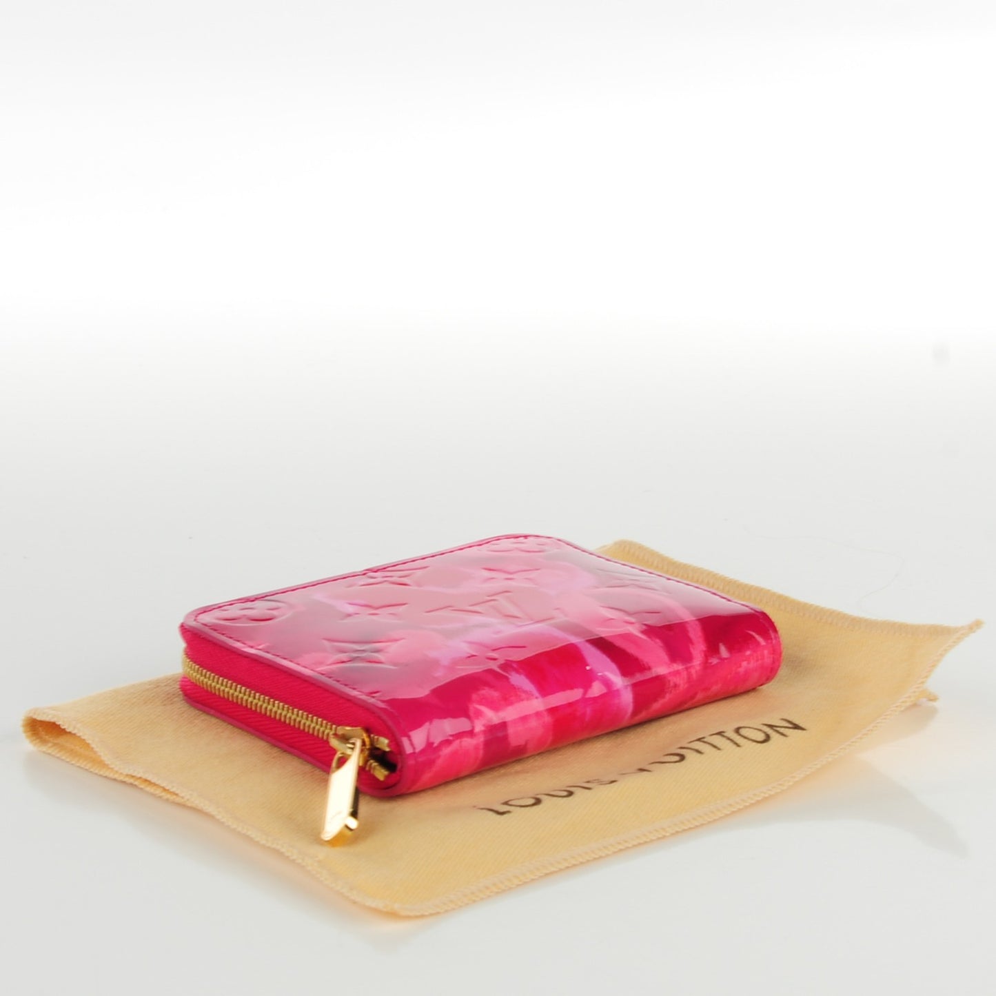Vernis Ikat Zippy Coin Purse Rose Indien
