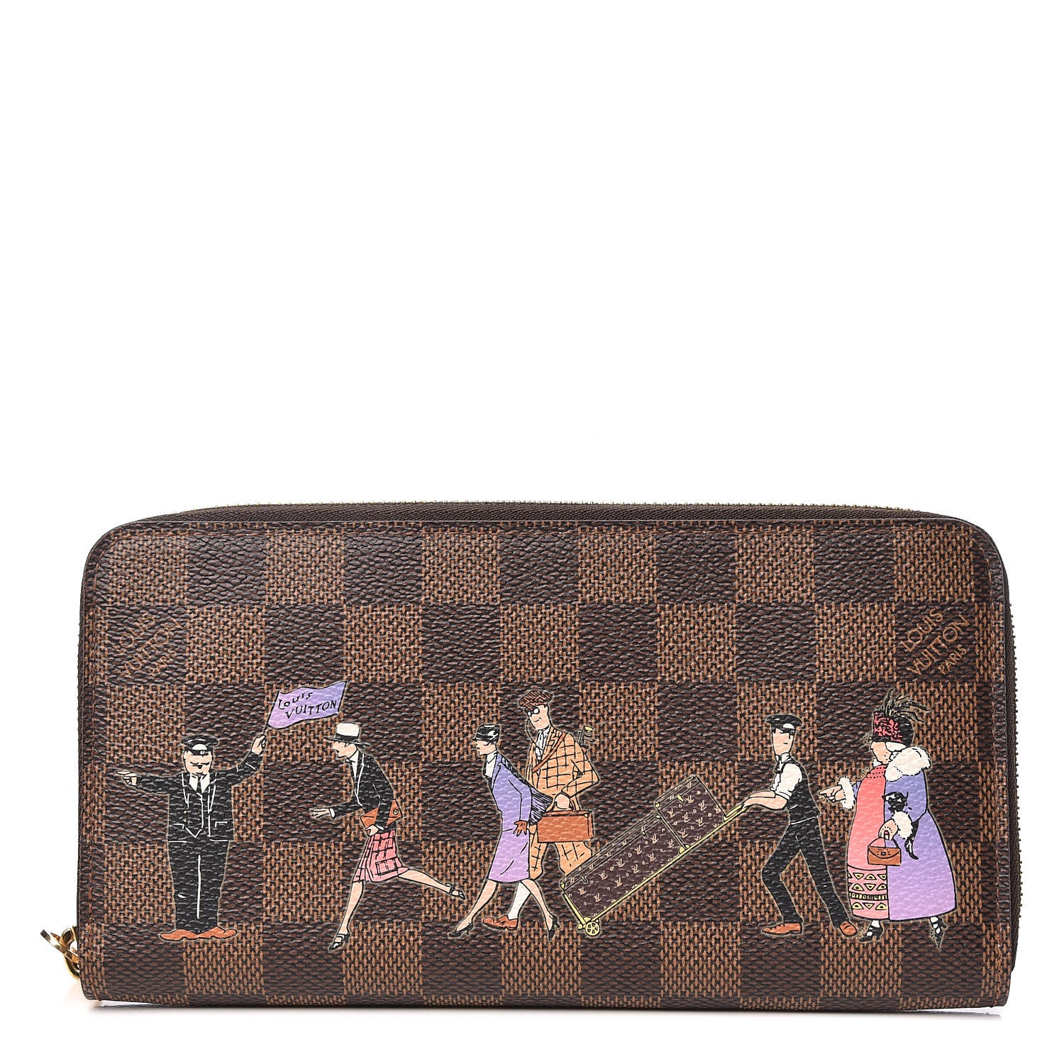 Louis Vuitton Damier Ebene Illustre Zippy Wallet Violet 1 of 7