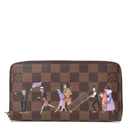 Louis Vuitton Damier Ebene Illustre Zippy Wallet Violet 1 of 7