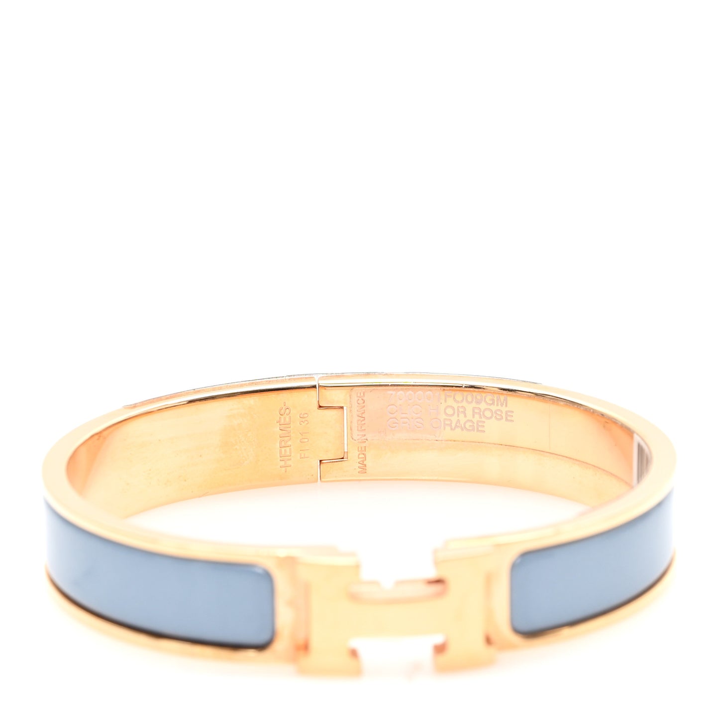Enamel Narrow Clic Clac HH Bracelet GM Gris Orage
