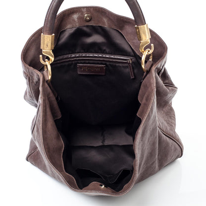 Saint Laurent Leather Large Roady Brown 8 of 8