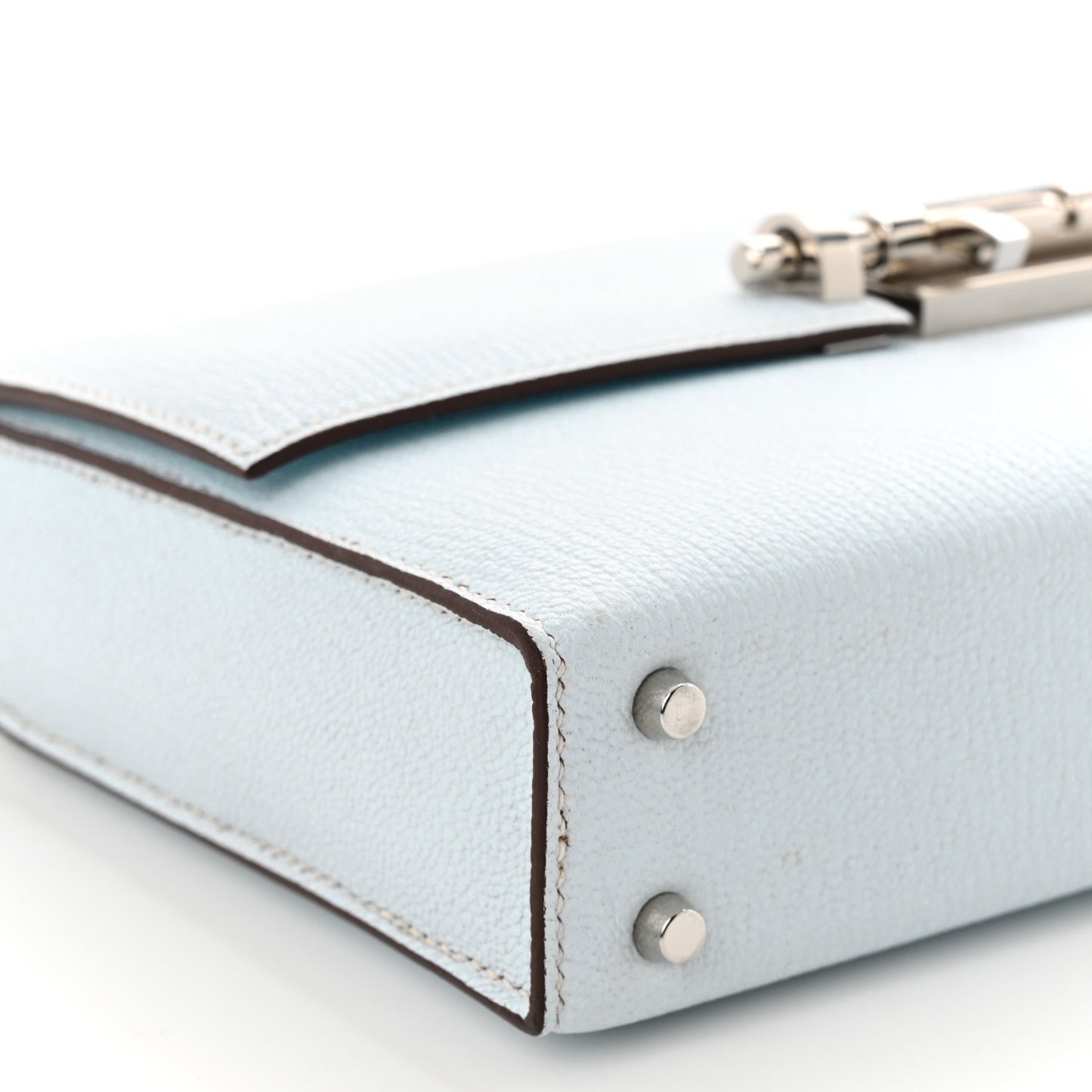 Chevre Mysore Mini Verrou Chaine Bag Bleu Brume