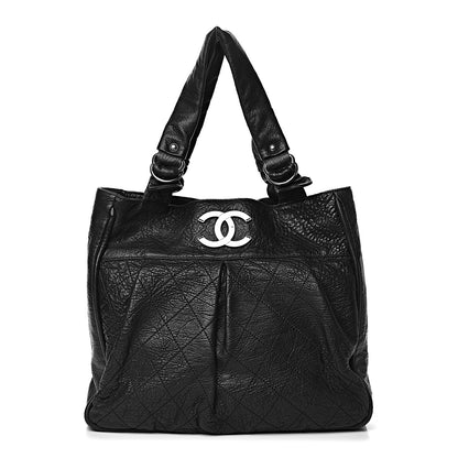 Chanel Distressed Lambskin Le Marais Tote Black 1 of 13
