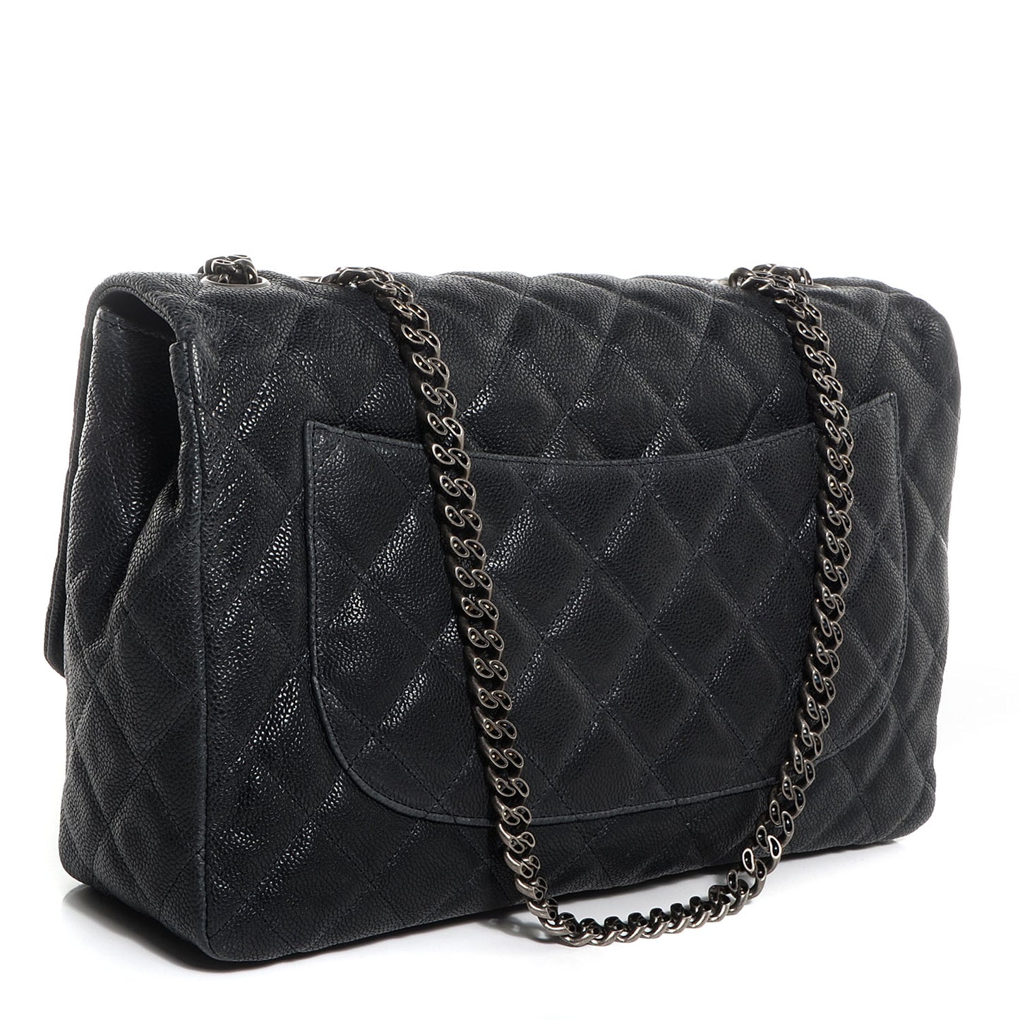 Washed Caviar 2.55 Reissue 227 Flap Black