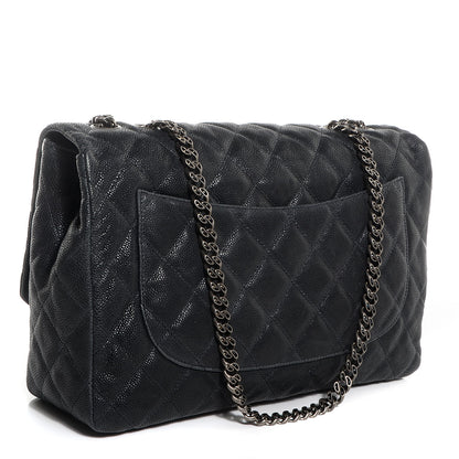 Chanel Washed Caviar 2.55 Reissue 227 Flap Black 3 of 9