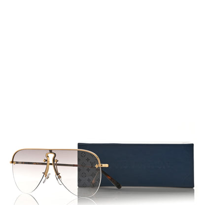 Louis Vuitton Grease Mask Sunglasses Z1470U Gold 7 of 7