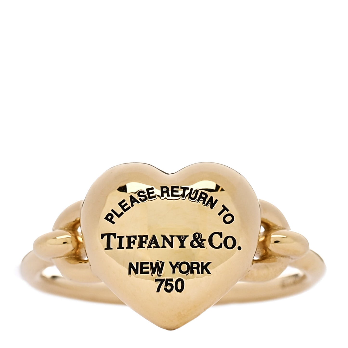 18K Yellow Gold Return to Tiffany Full Heart Ring 53 6.25