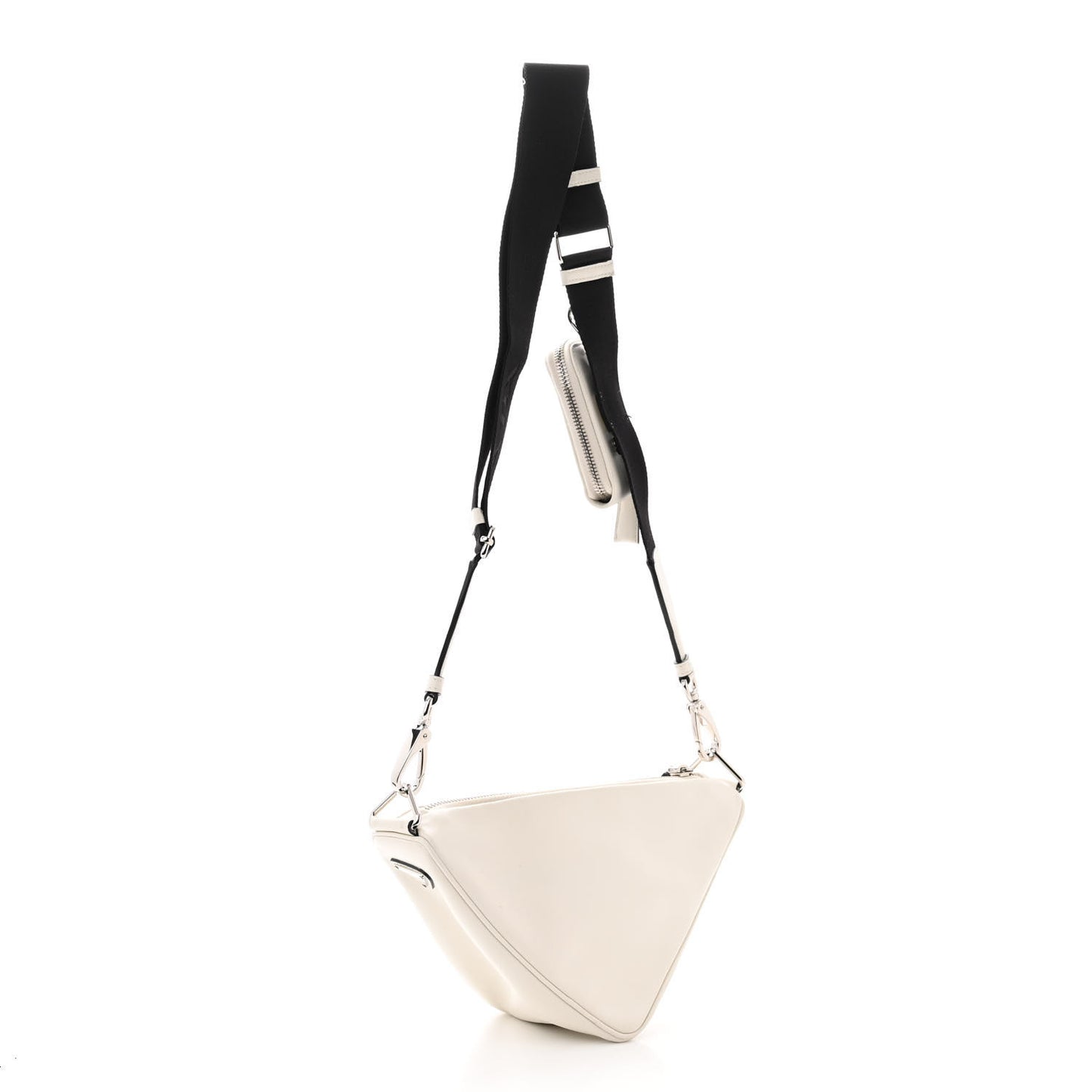 Grace Lux Triangle Shoulder Bag White