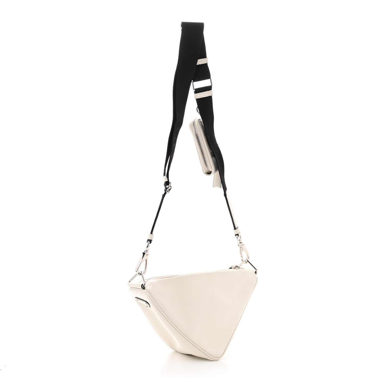 Prada Grace Lux Triangle Shoulder Bag White 3 of 12