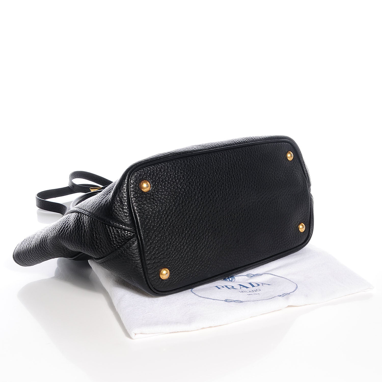 Prada Vitello Daino Top Handle Tote Nero Black 4 of 10