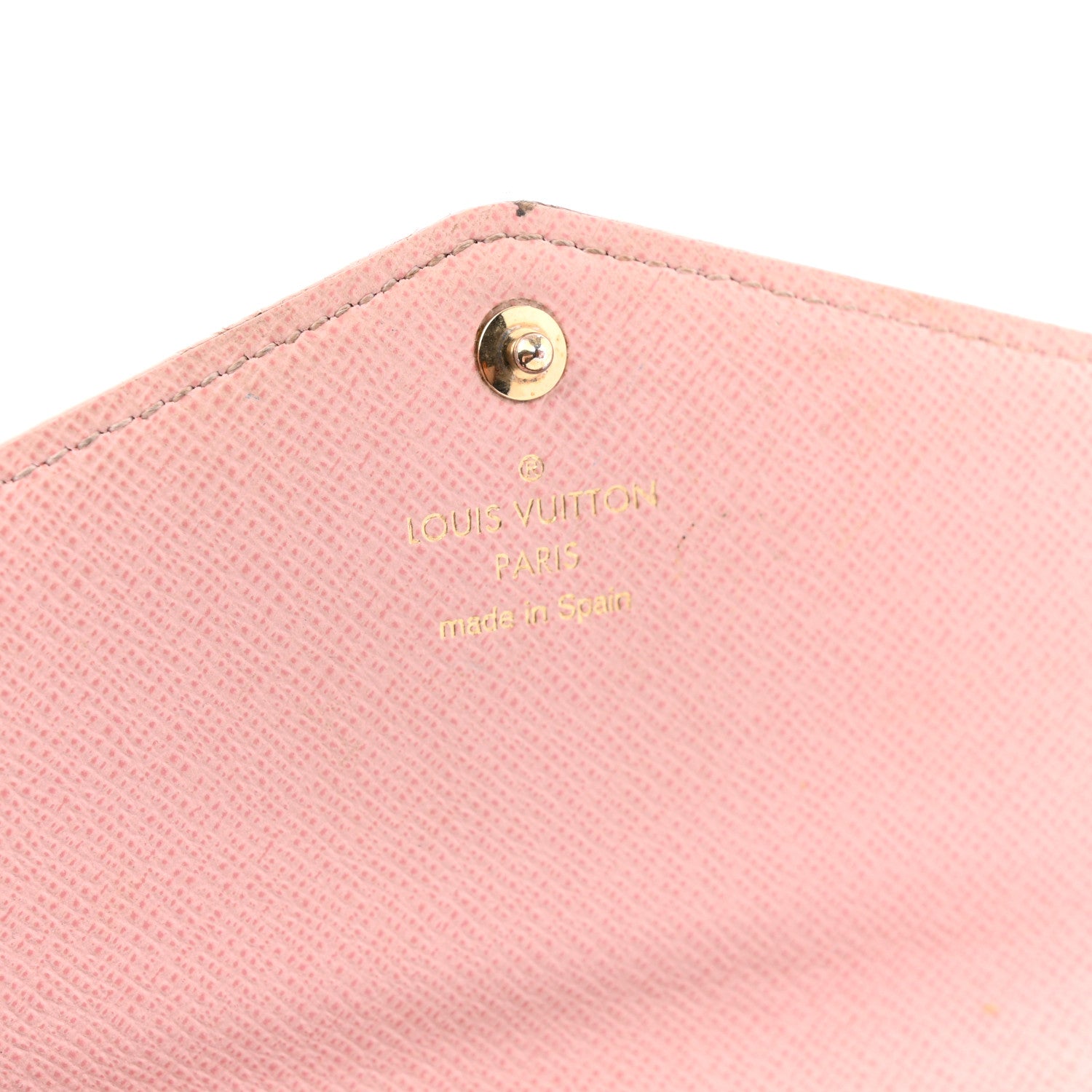 Louis Vuitton Damier Ebene Studded Sarah Wallet NM Rose Ballerine 6 of 10