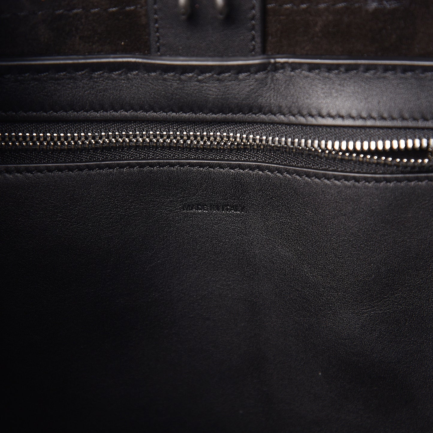 Supple Grained Calfskin Small Big Bag Black