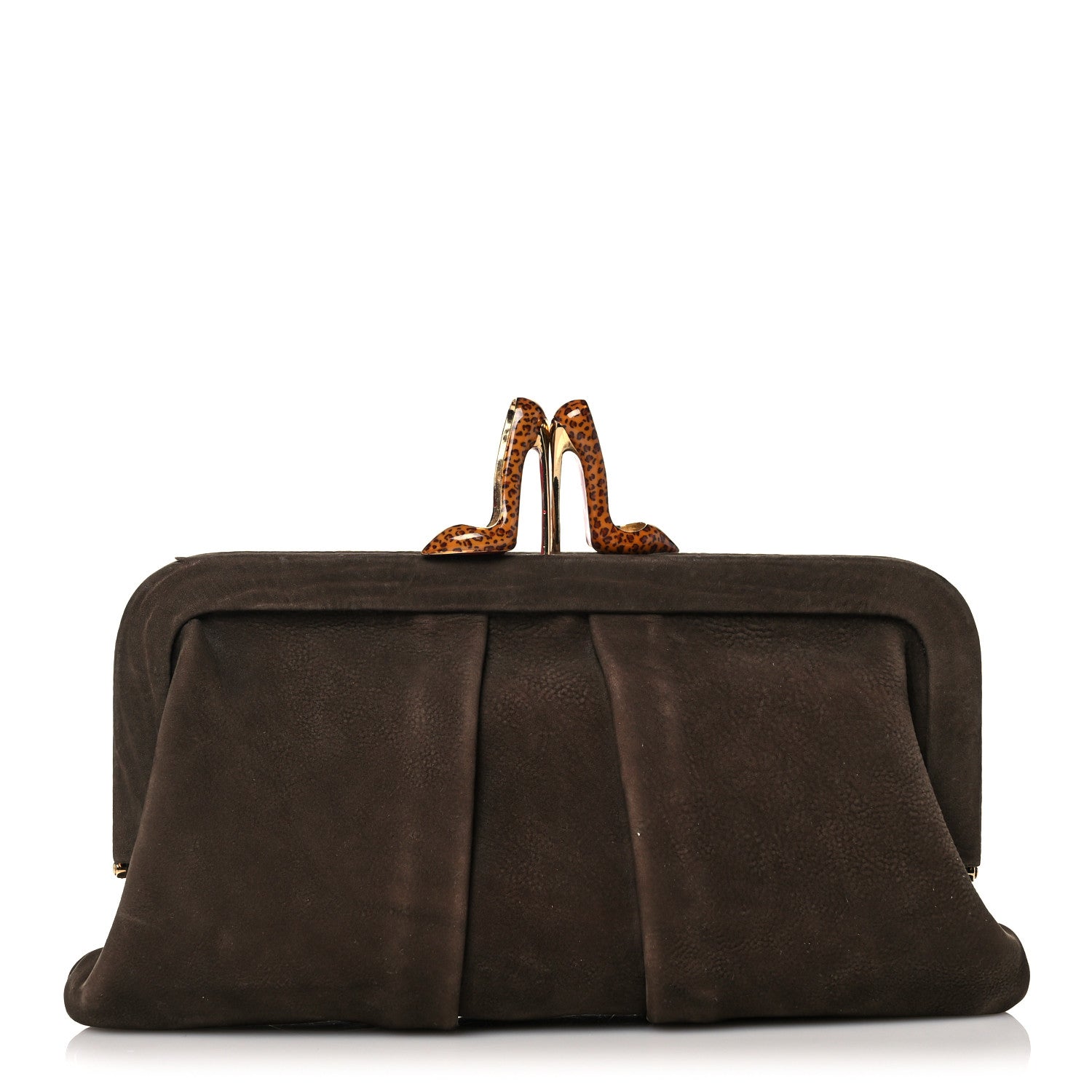 Christian Louboutin Suede Miss Loubi Clutch Clutch Brown 1 of 15