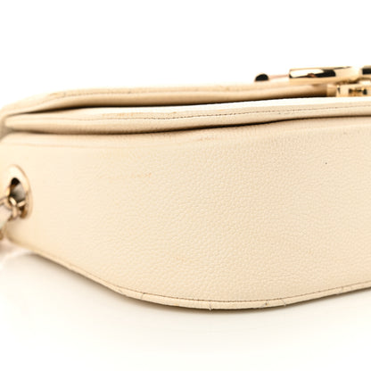 Chanel Grained Calfskin Quilted Small Cuba Top Handle Flap White 9 of 14