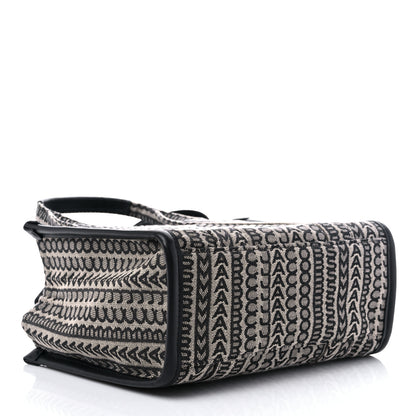Marc Jacobs Cotton Jacquard Monogram Mini The Traveler Tote Bag Beige Multicolor 3 of 8