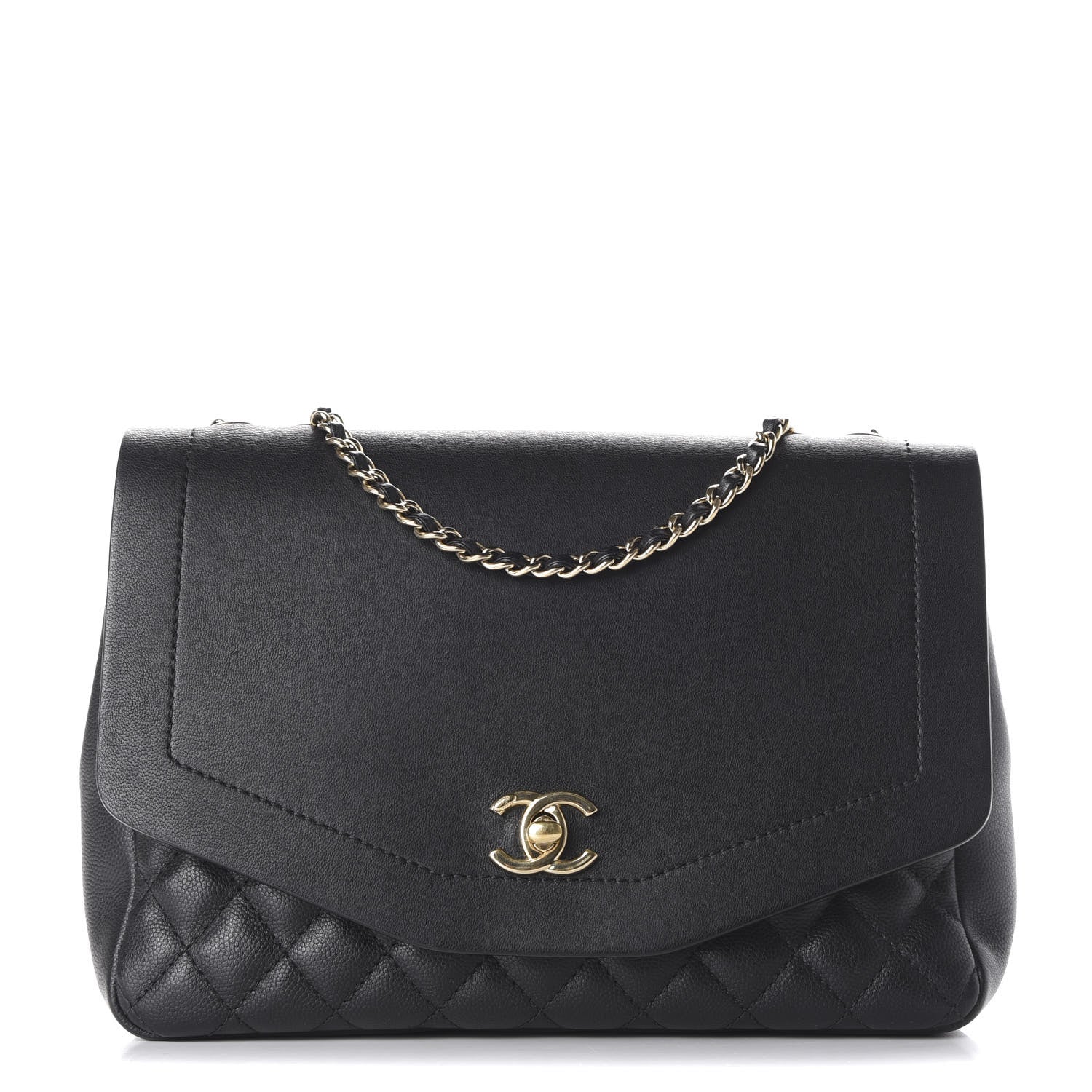 Chanel Calfskin Caviar Quilted Flap Black 1 of 9