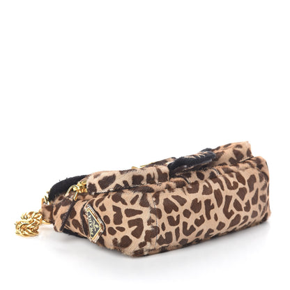 Prada Calf Hair Giraffe Print Shoulder Bag 4 of 8