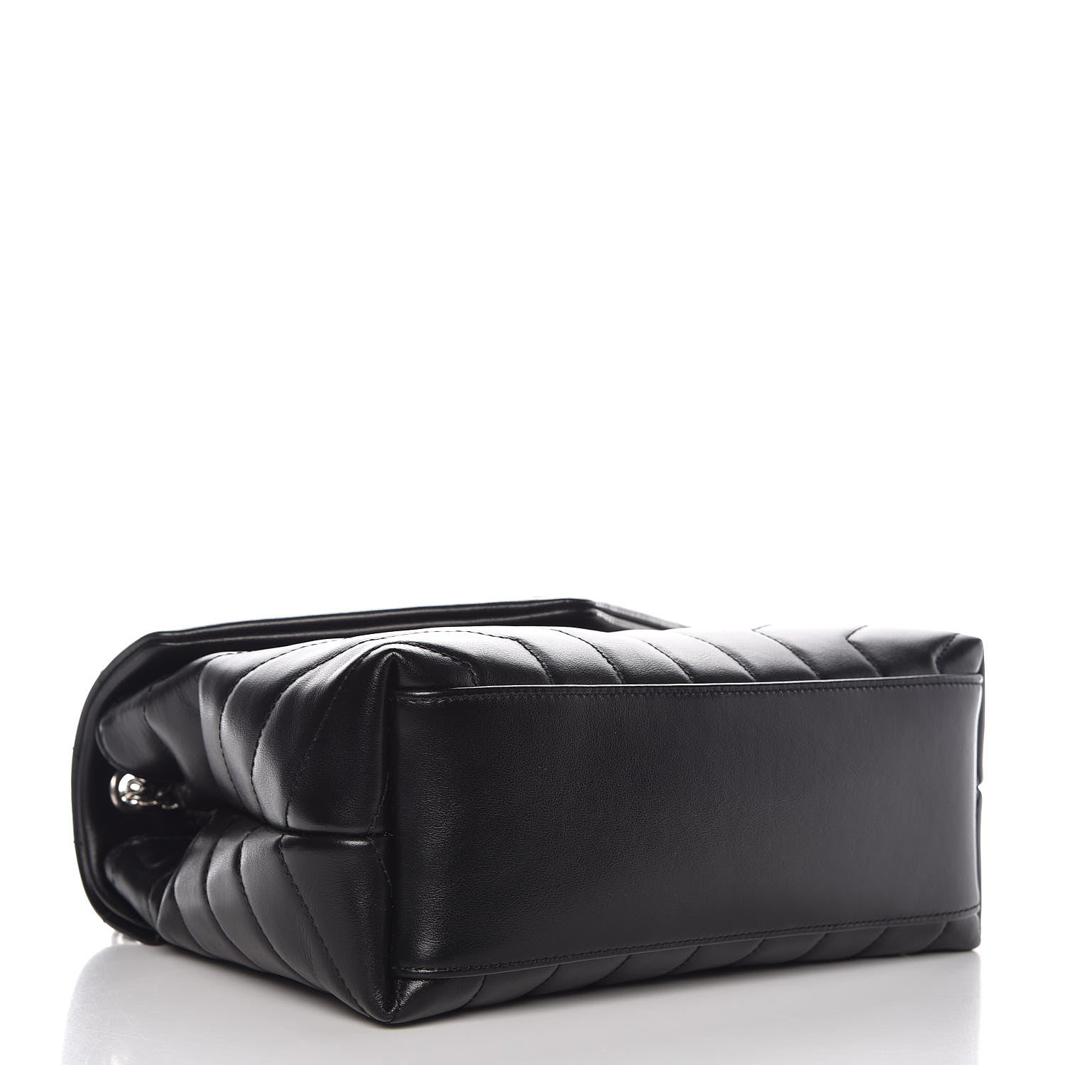 Saint Laurent Calfskin Y Quilted Monogram Small Loulou Chain Satchel Black 5 of 9