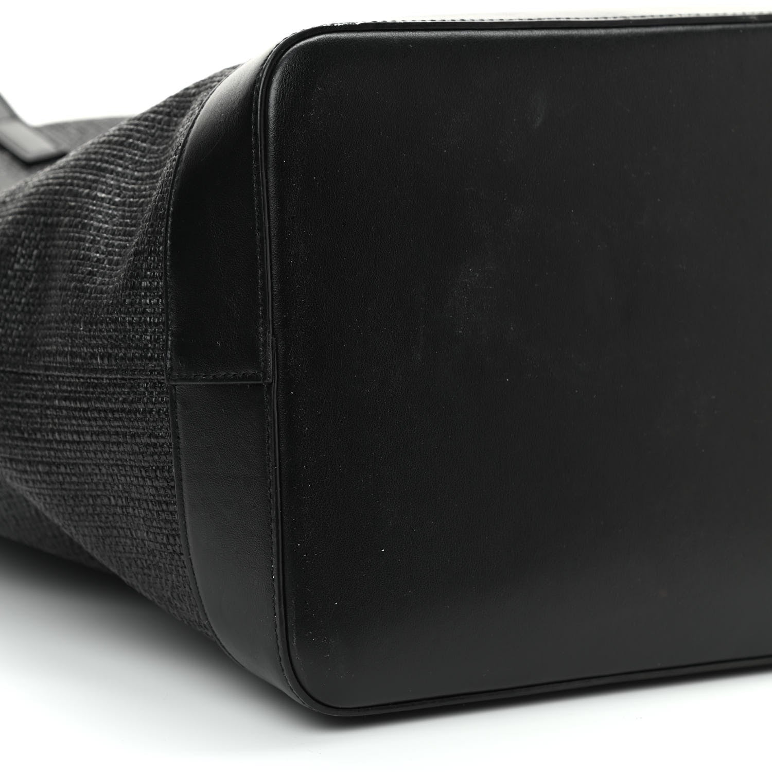 Saint Laurent Linen Canvas Teddy Shopping Bag Black 8 of 9