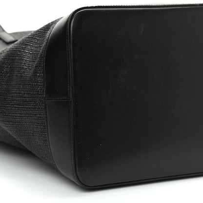 Saint Laurent Linen Canvas Teddy Shopping Bag Black 8 of 9