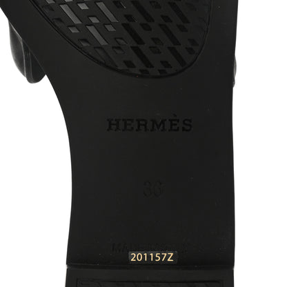Hermes Rubber Aloha Sandals 36 Black 6 of 8