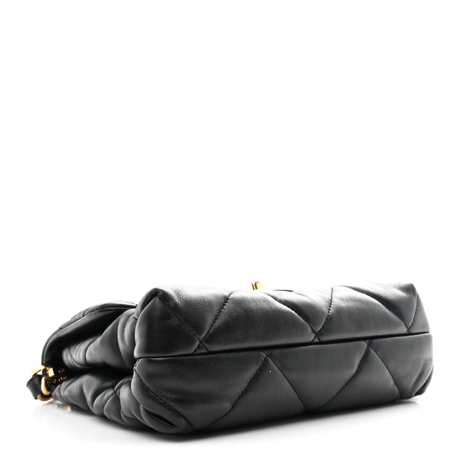 Chanel Lambskin Quilted Small Chain Top Handle Flap Black 4 of 11