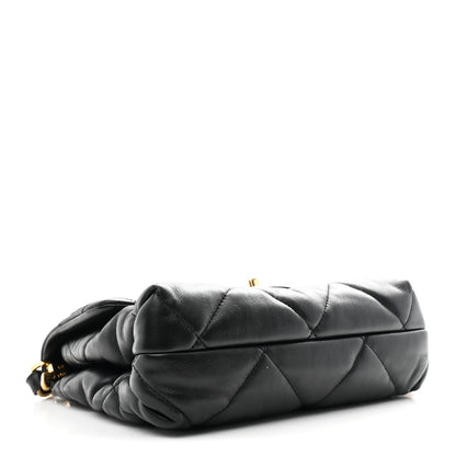 Chanel Lambskin Quilted Small Chain Top Handle Flap Black 4 of 11