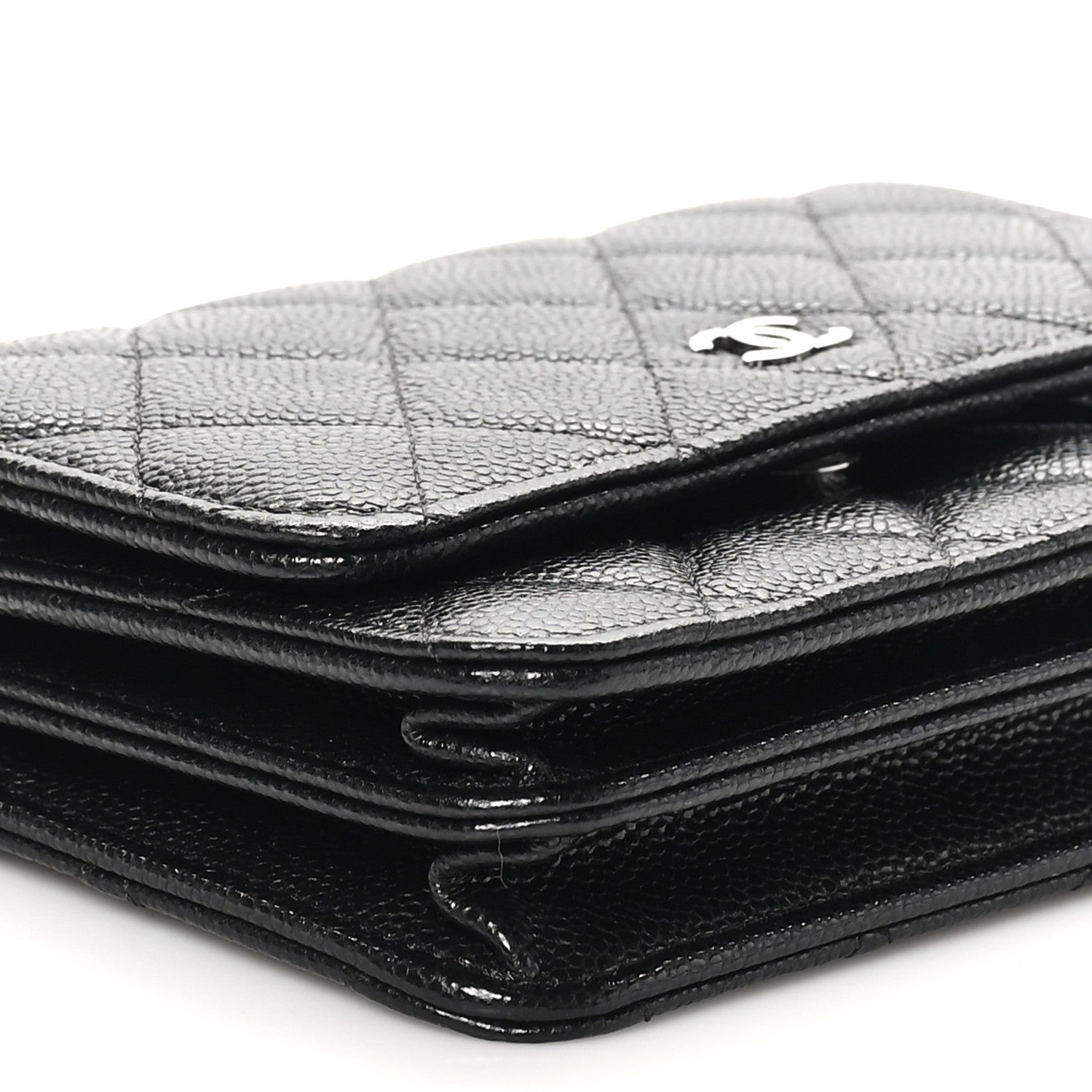 Chanel Caviar Quilted Mini Wallet On Chain WOC Black 8 of 9