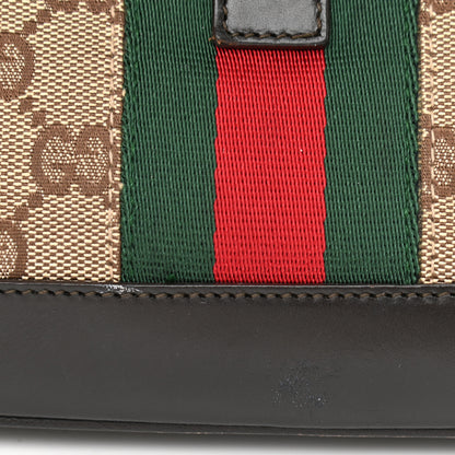 Gucci Monogram Web Jackie O Hobo Dark Brown 13 of 15
