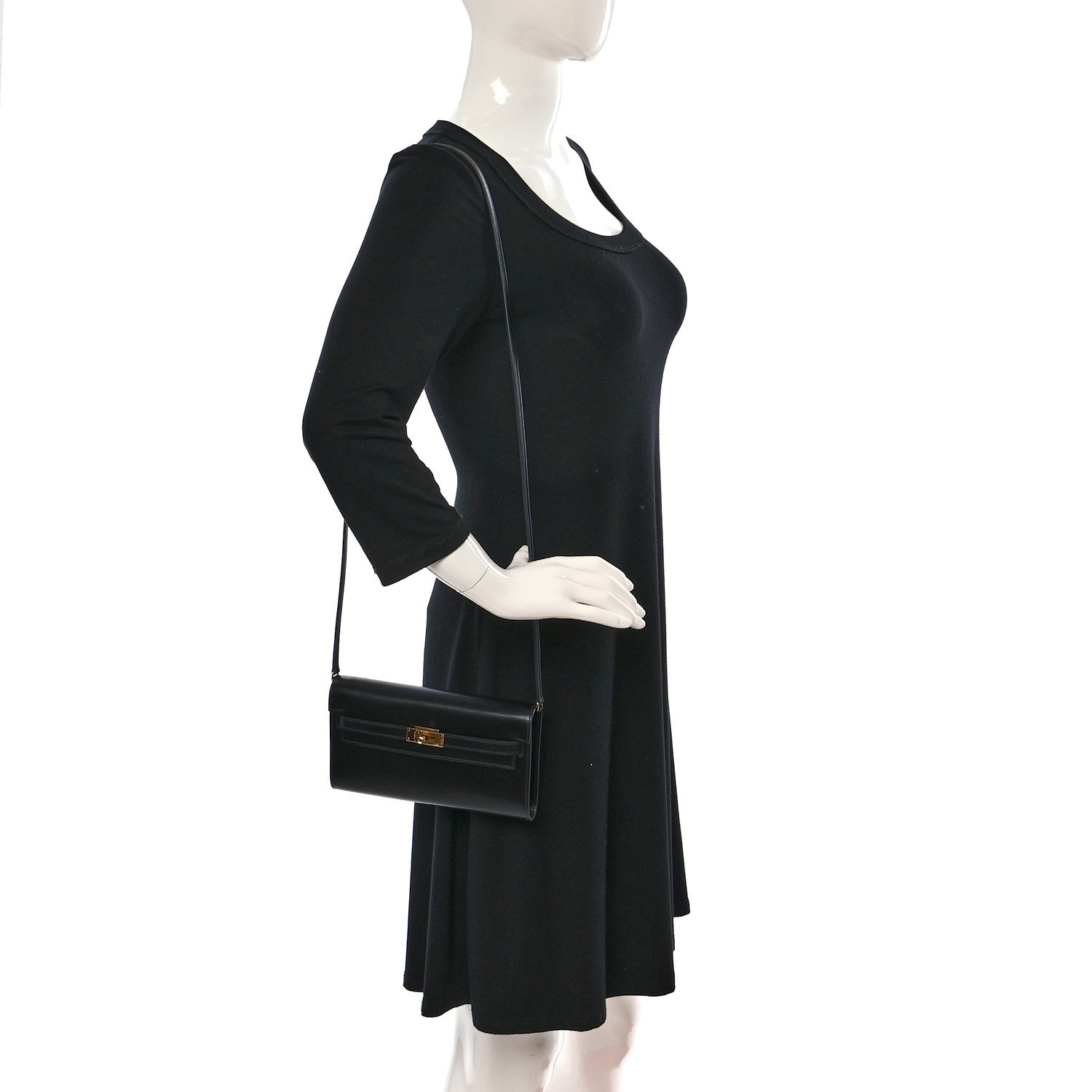 Hermes Box Kelly Wallet To Go Black 2 of 12