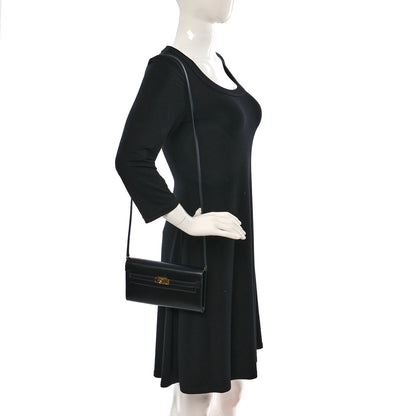 Hermes Box Kelly Wallet To Go Black 2 of 12