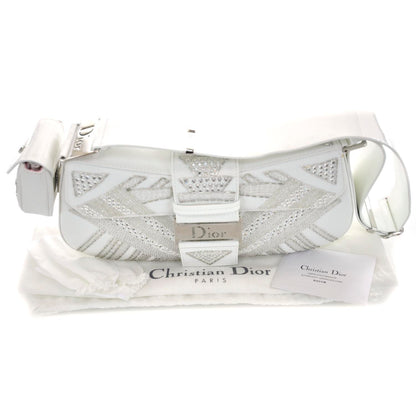 Christian Dior Beaded Sequin Street Chic Columbus Avenue Bag White 7 of 11