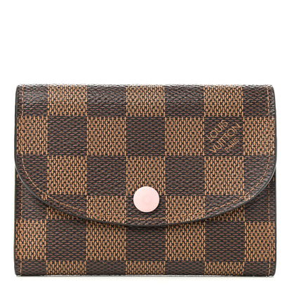 Louis Vuitton Damier Ebene Rosalie Coin Purse Rose Ballerine 1 of 9