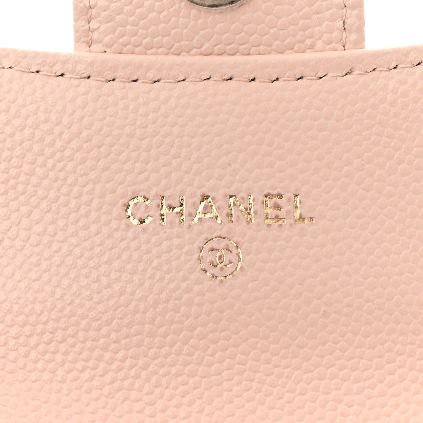 Caviar Quilted Mini Clutch With Chain Light Beige