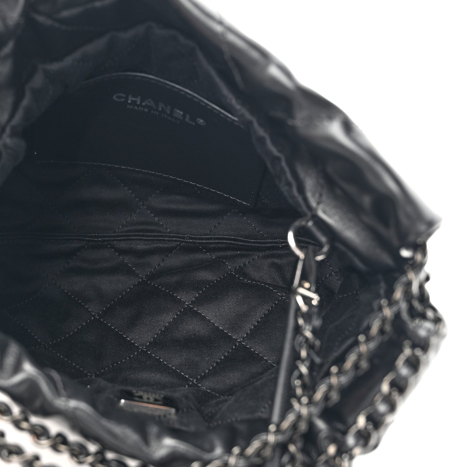 Chanel Shiny Calfskin Quilted Mini Chanel 22 So Black 5 of 10