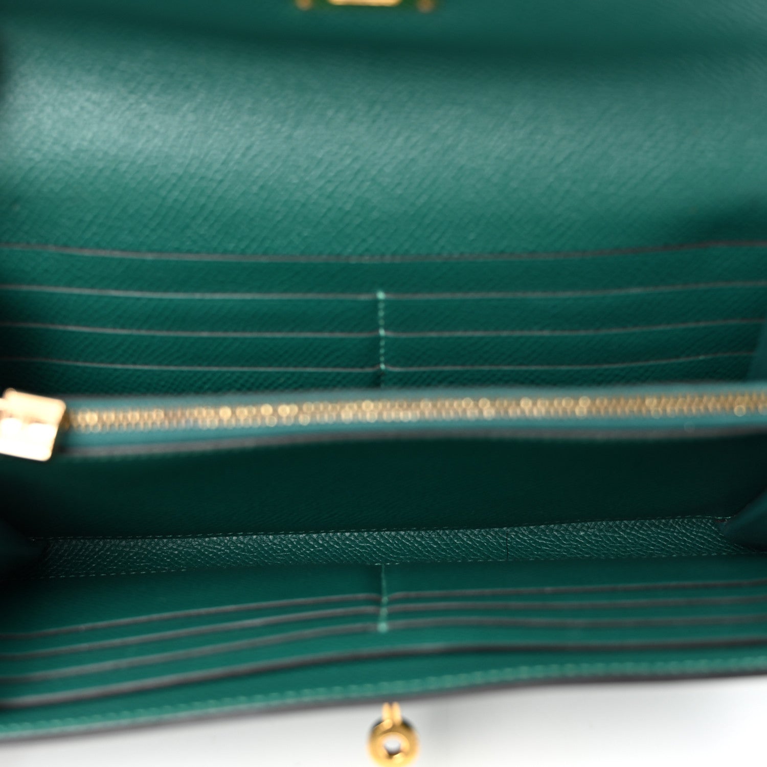Hermes Epsom Kelly Longue Wallet Malachite 5 of 9