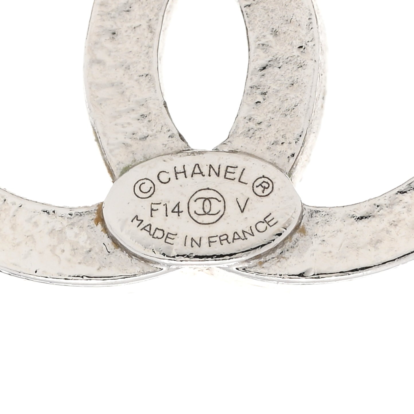 Crystal CC Earrings Silver