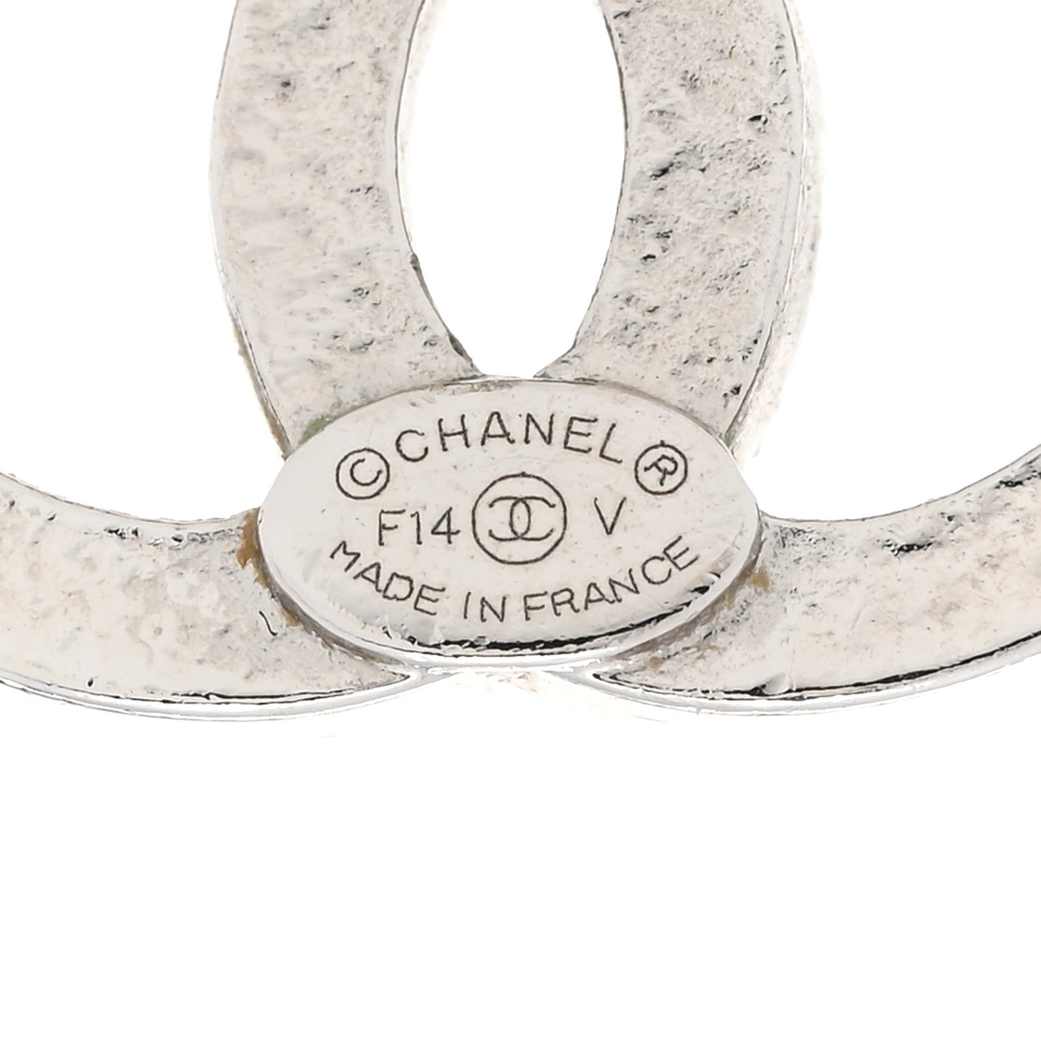 Chanel Crystal CC Earrings Silver 3 of 5