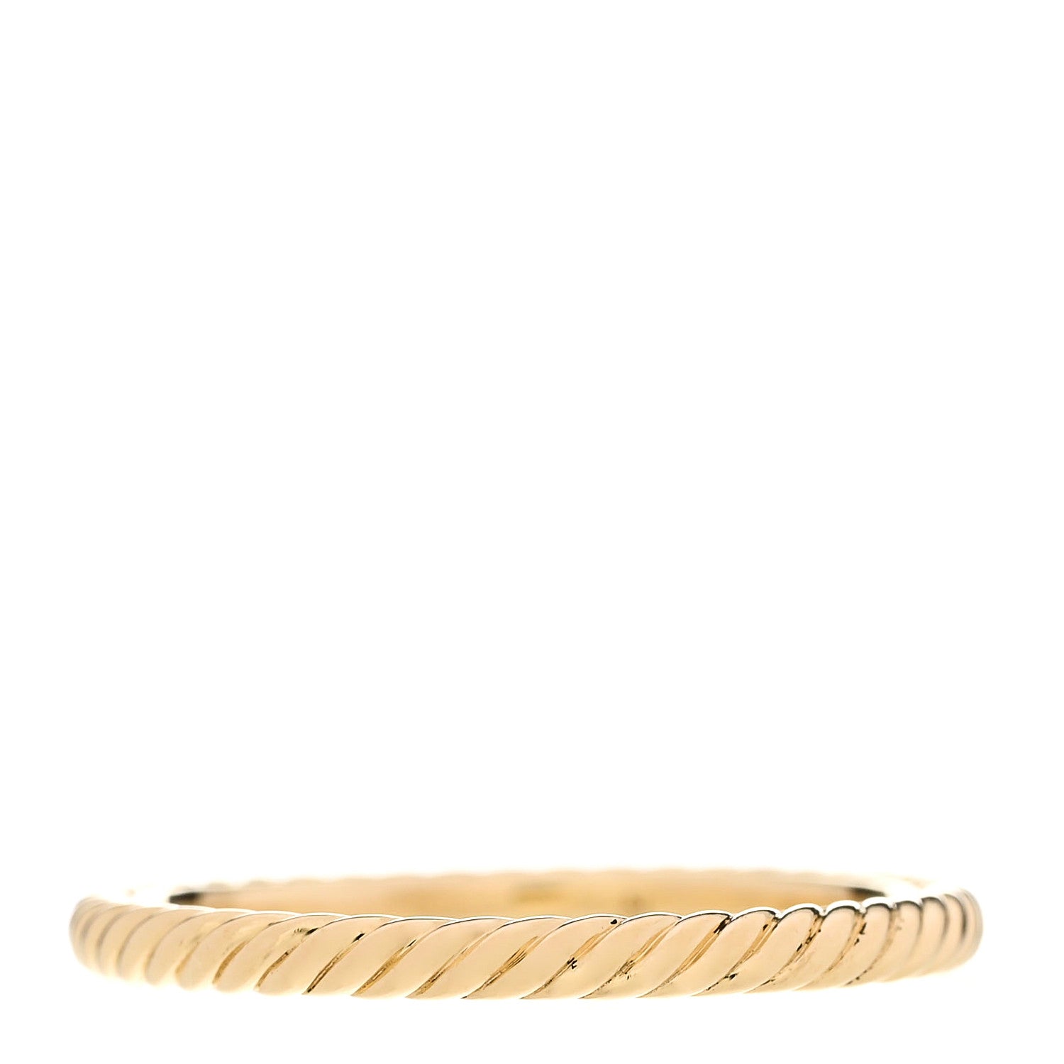 David Yurman 18K Yellow Gold 2mm Cable Classics Band Ring 54 6.75 3 of 5