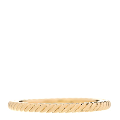David Yurman 18K Yellow Gold 2mm Cable Classics Band Ring 54 6.75 3 of 5
